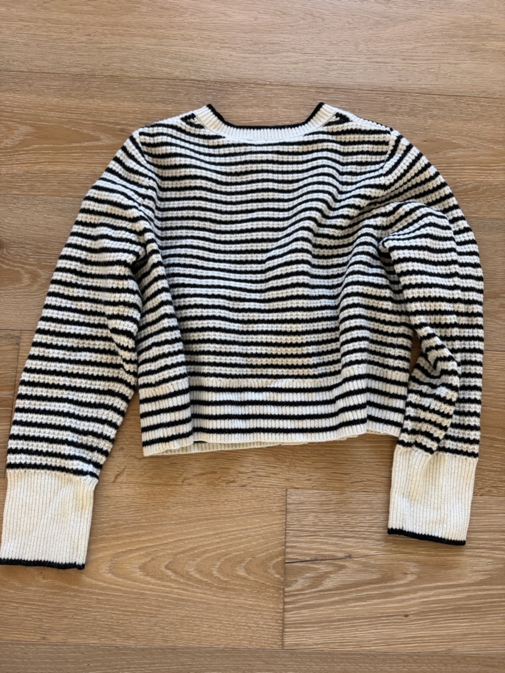 Madewell Striped 100% soft Wool Cardigan size M - Picture 4 of 4